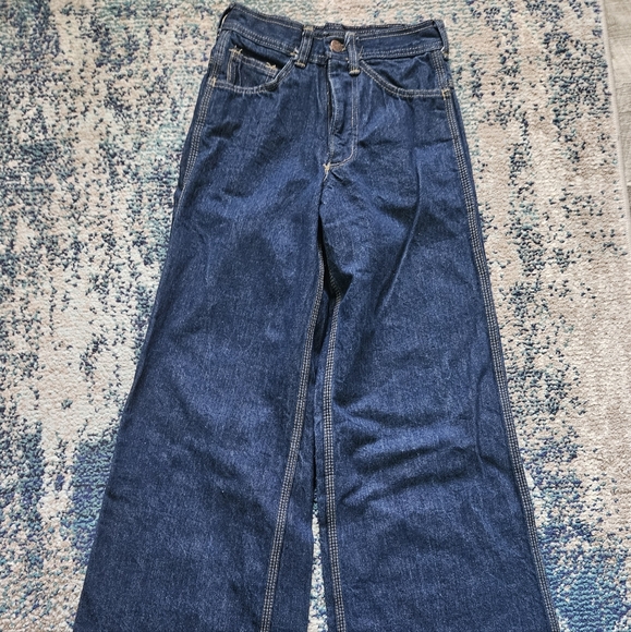 Vintage Hash Bell Bottom Jeans 70s - Picture 2 of 8